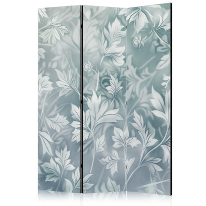 Room Divider - Ornaments in Rubbed Faded Turquoise - Delicate Floral Pattern