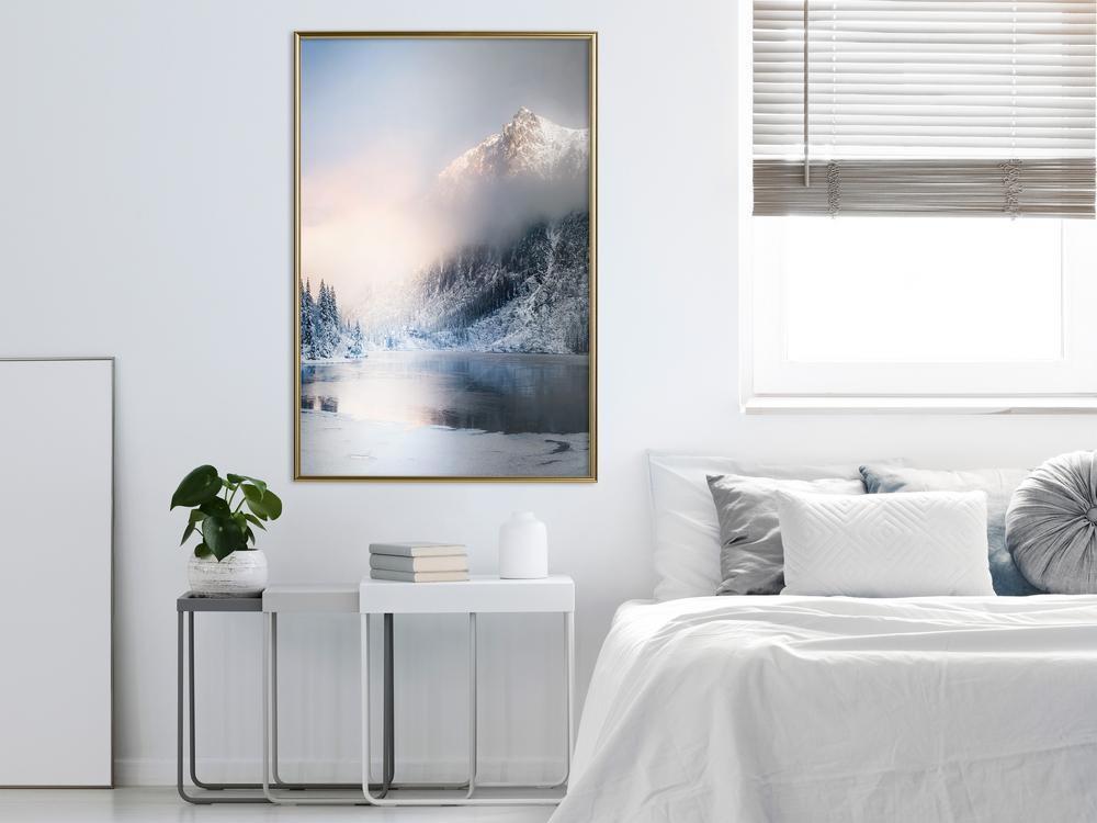 Framed Art - Winter in the Mountains-artwork for wall with acrylic glass protection