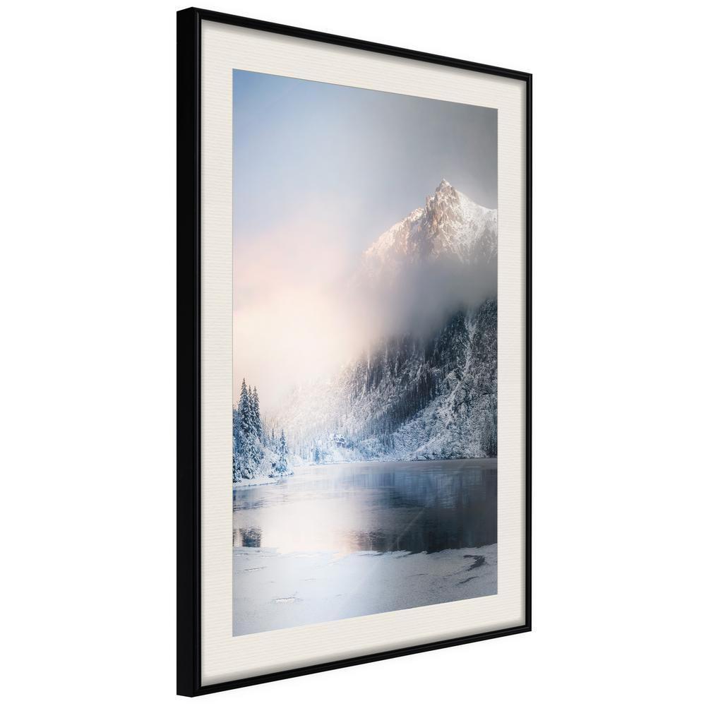 Framed Art - Winter in the Mountains-artwork for wall with acrylic glass protection