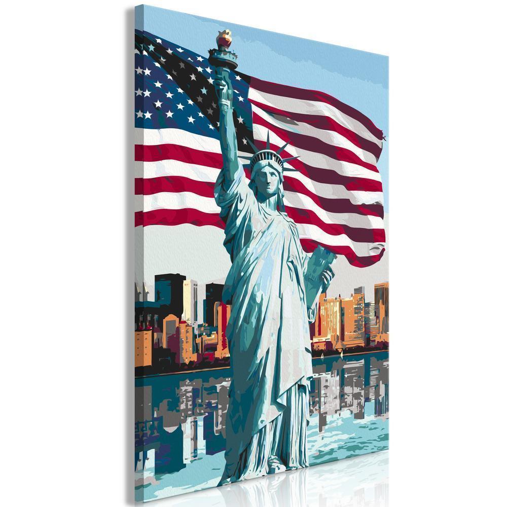 Start learning Painting - Paint By Numbers Kit - Proud American - new hobby