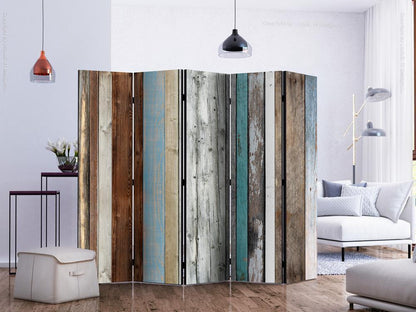 Decorative partition-Room Divider - Colors Arranged II-Folding Screen Wall Panel by ArtfulPrivacy
