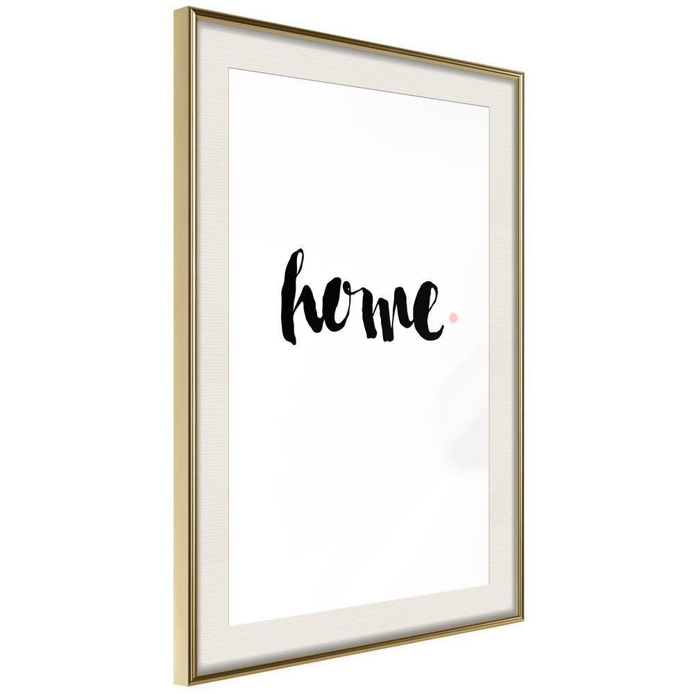 Typography Framed Art Print - Your Own Place-artwork for wall with acrylic glass protection
