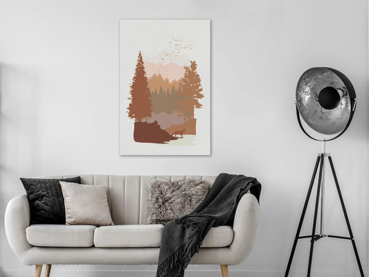 Canvas Print - Autumn in the Mountains (1 Part) Vertical-ArtfulPrivacy-Wall Art Collection