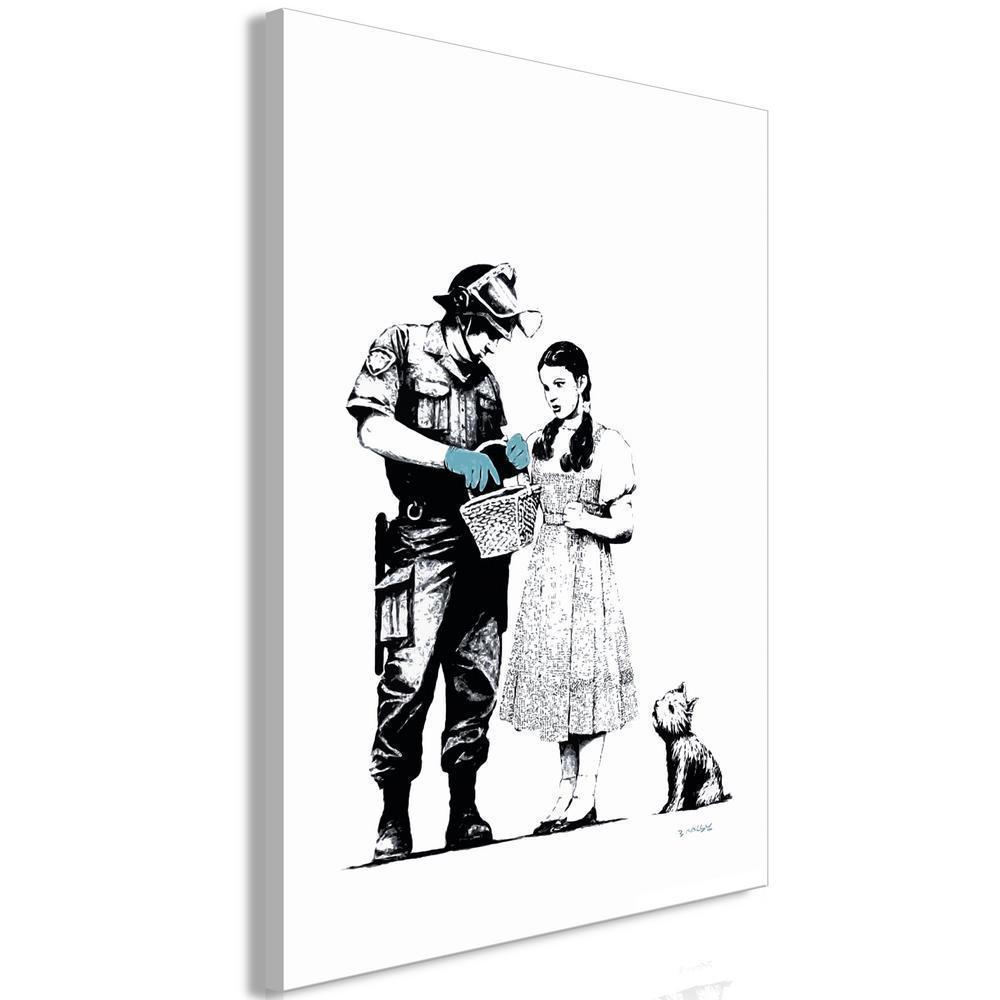 Canvas Print - Dorothy and Policeman (1 Part) Vertical-ArtfulPrivacy-Wall Art Collection