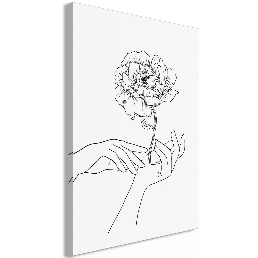 Canvas Print - Delicate Touch (1 Part) Vertical-ArtfulPrivacy-Wall Art Collection