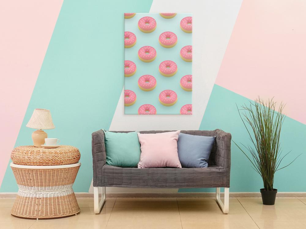 Canvas Print - Pastel Donuts (1 Part) Vertical-ArtfulPrivacy-Wall Art Collection