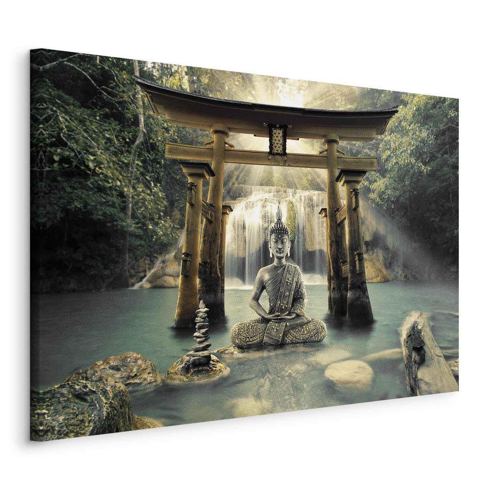 Canvas Print - Buddha Smile (1 Part) Wide