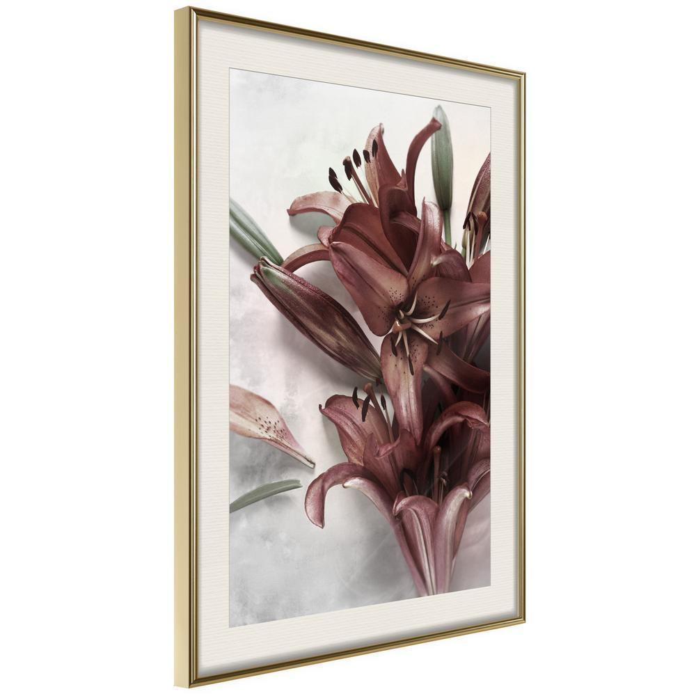 Botanical Wall Art - Burgundy Solace-artwork for wall with acrylic glass protection