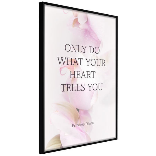 Typography Framed Art Print - Follow Your Heart I-artwork for wall with acrylic glass protection