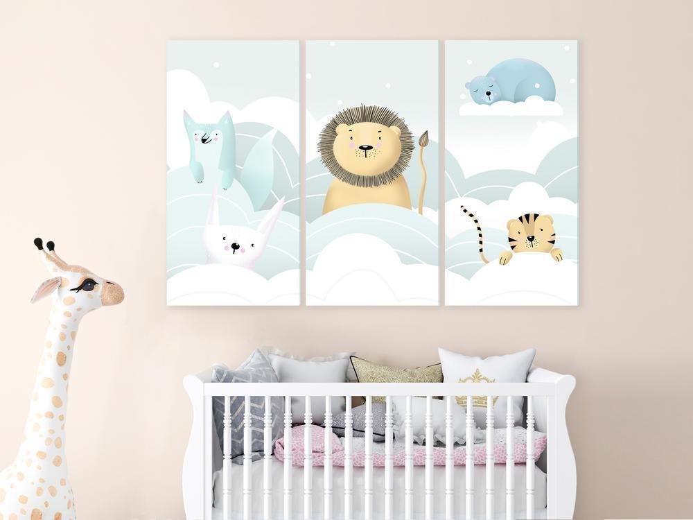 Canvas Print - Fairy-Tale Zoo (3 Parts)-ArtfulPrivacy-Wall Art Collection