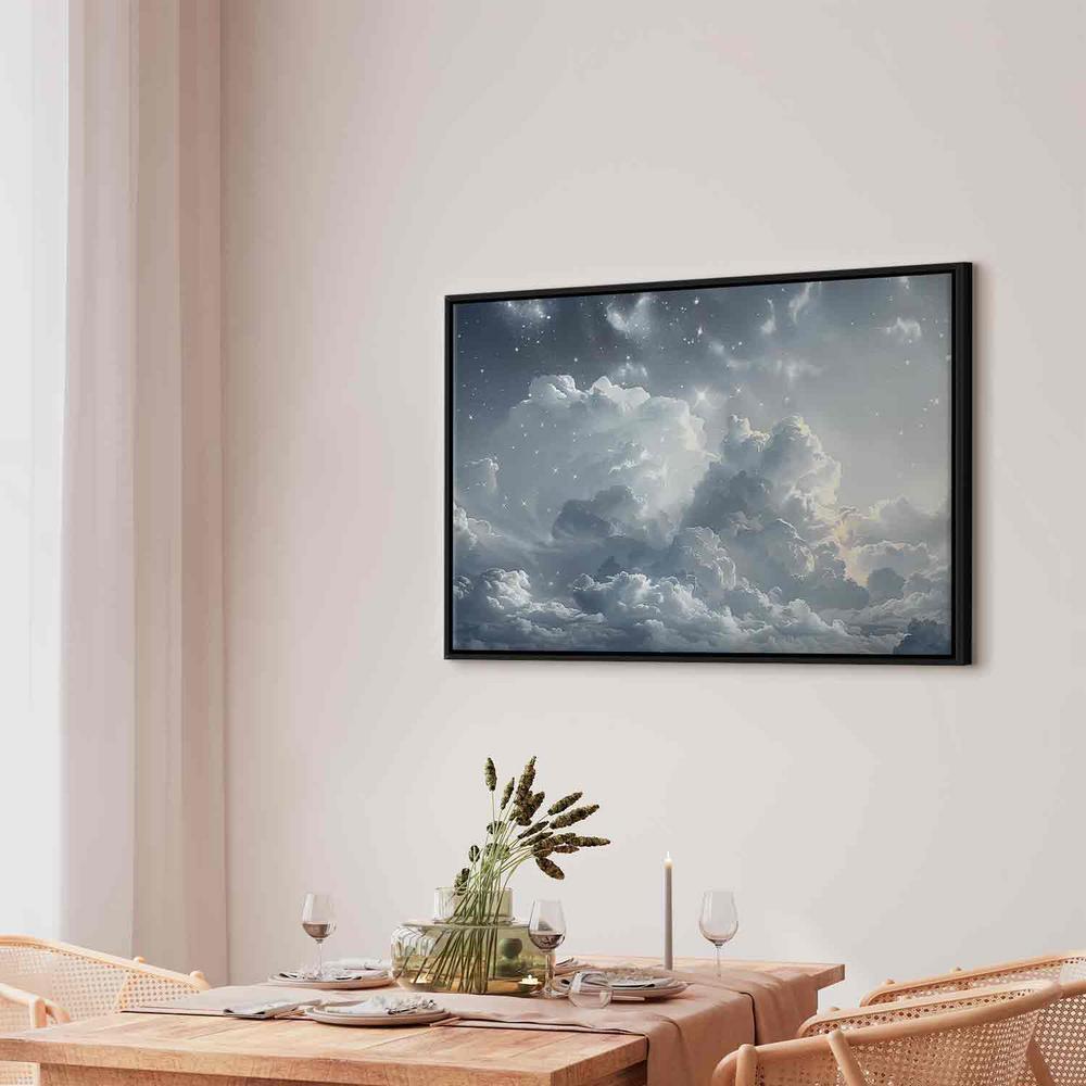 Canvas Print - Astral Calm: Stars Scattered Over Delicate Clouds