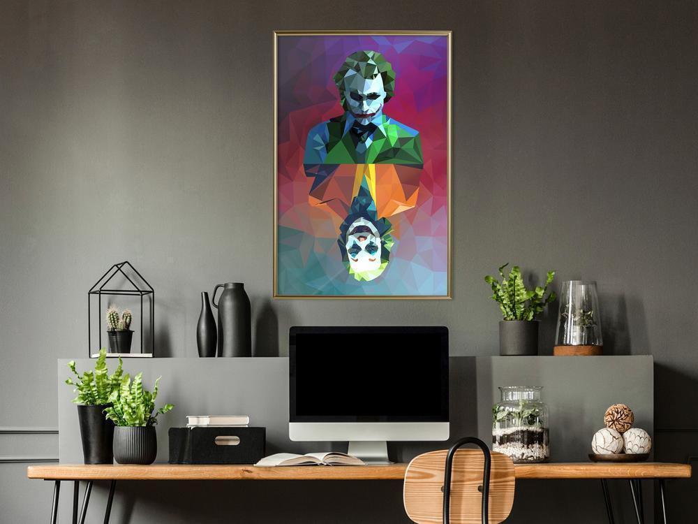 Wall Decor Portrait - Two Faces of a Villain-artwork for wall with acrylic glass protection