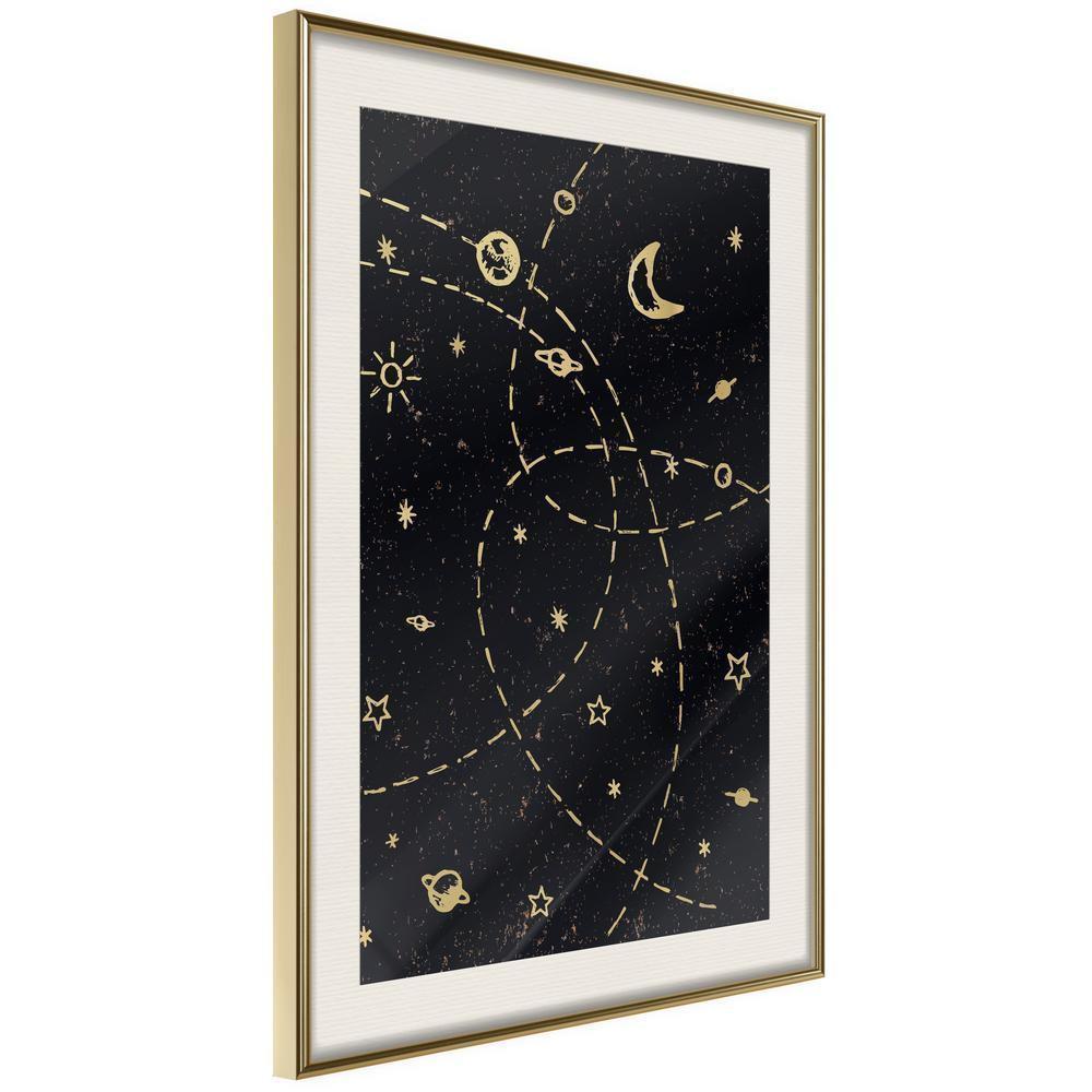 Abstract Poster Frame - Orbits-artwork for wall with acrylic glass protection
