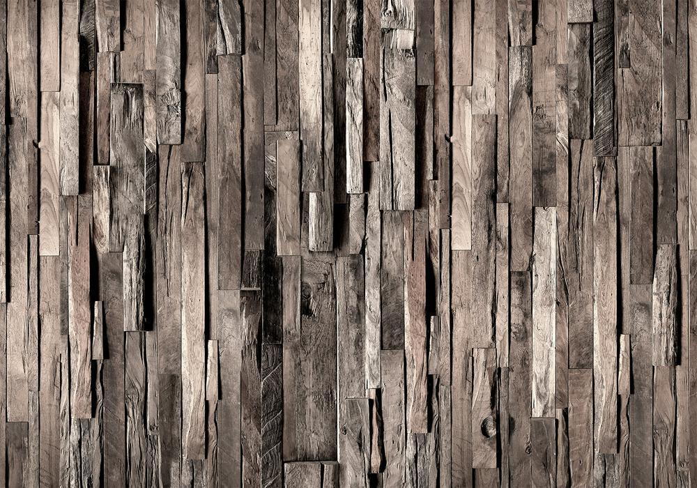 Wall Mural - Wooden Curtain (Dark Brown)-Wall Murals-ArtfulPrivacy