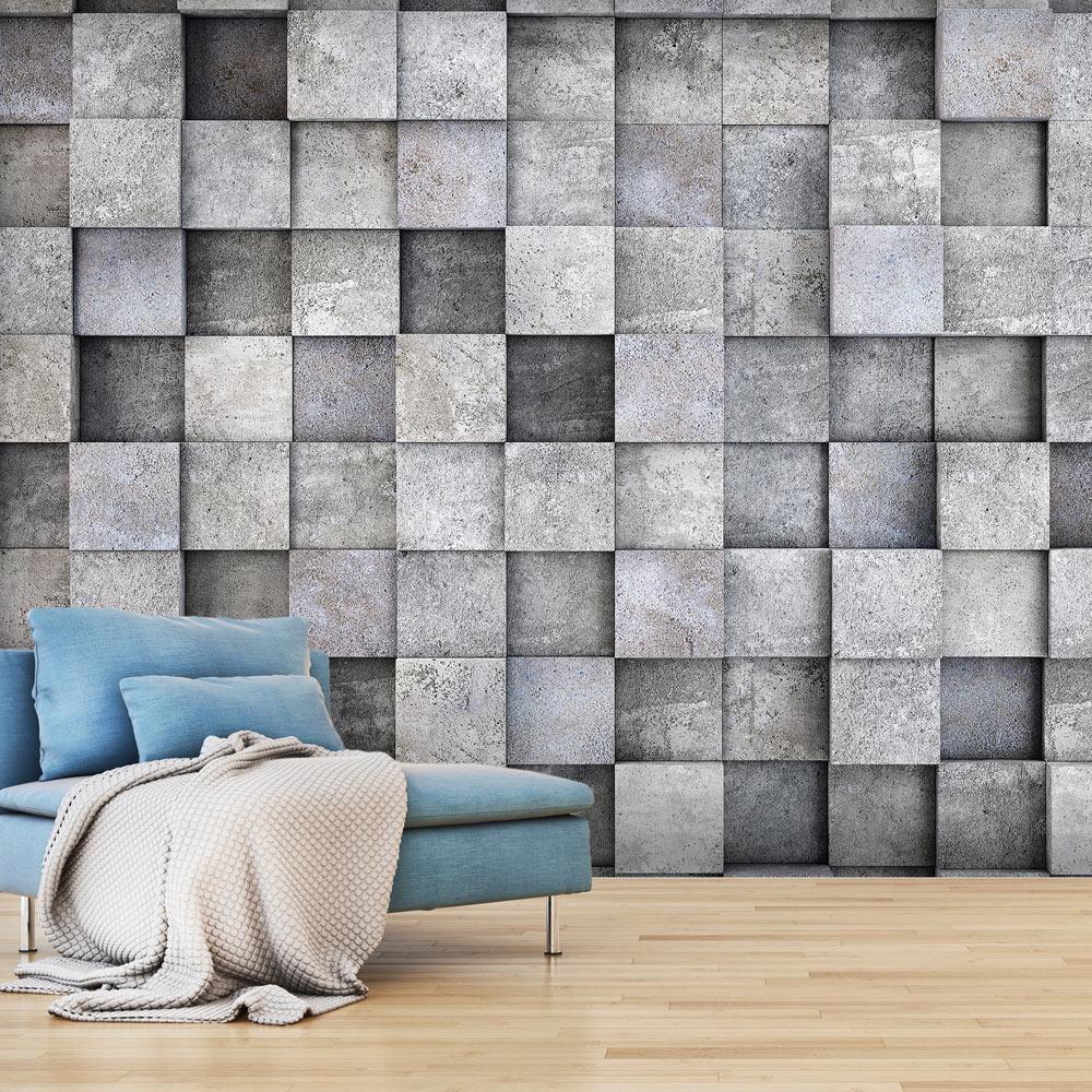 Wall Mural - Concrete Cube-Wall Murals-ArtfulPrivacy
