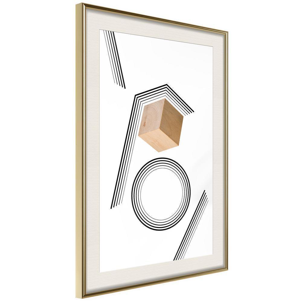 Abstract Poster Frame - Cube in a Trap-artwork for wall with acrylic glass protection