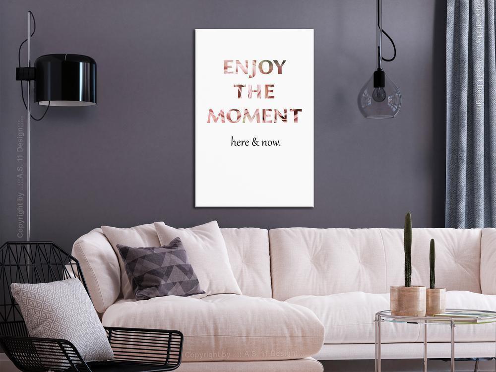Canvas Print - Unique Moment (1-part) - English Text on White Background-ArtfulPrivacy-Wall Art Collection