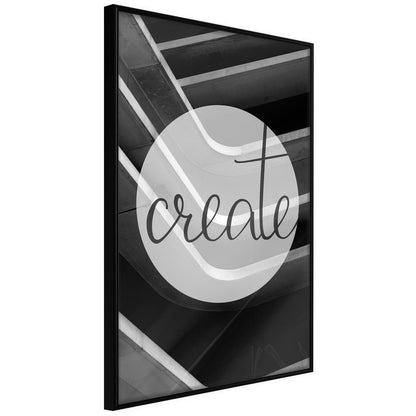 Typography Framed Art Print - Create-artwork for wall with acrylic glass protection