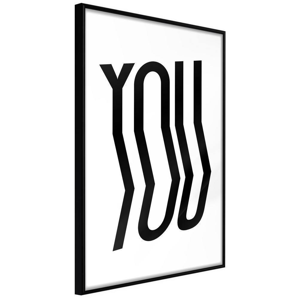 Typography Framed Art Print - Only You-artwork for wall with acrylic glass protection