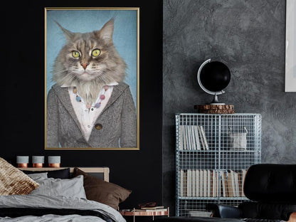 Frame Wall Art - Animal Alter Ego: Cat-artwork for wall with acrylic glass protection