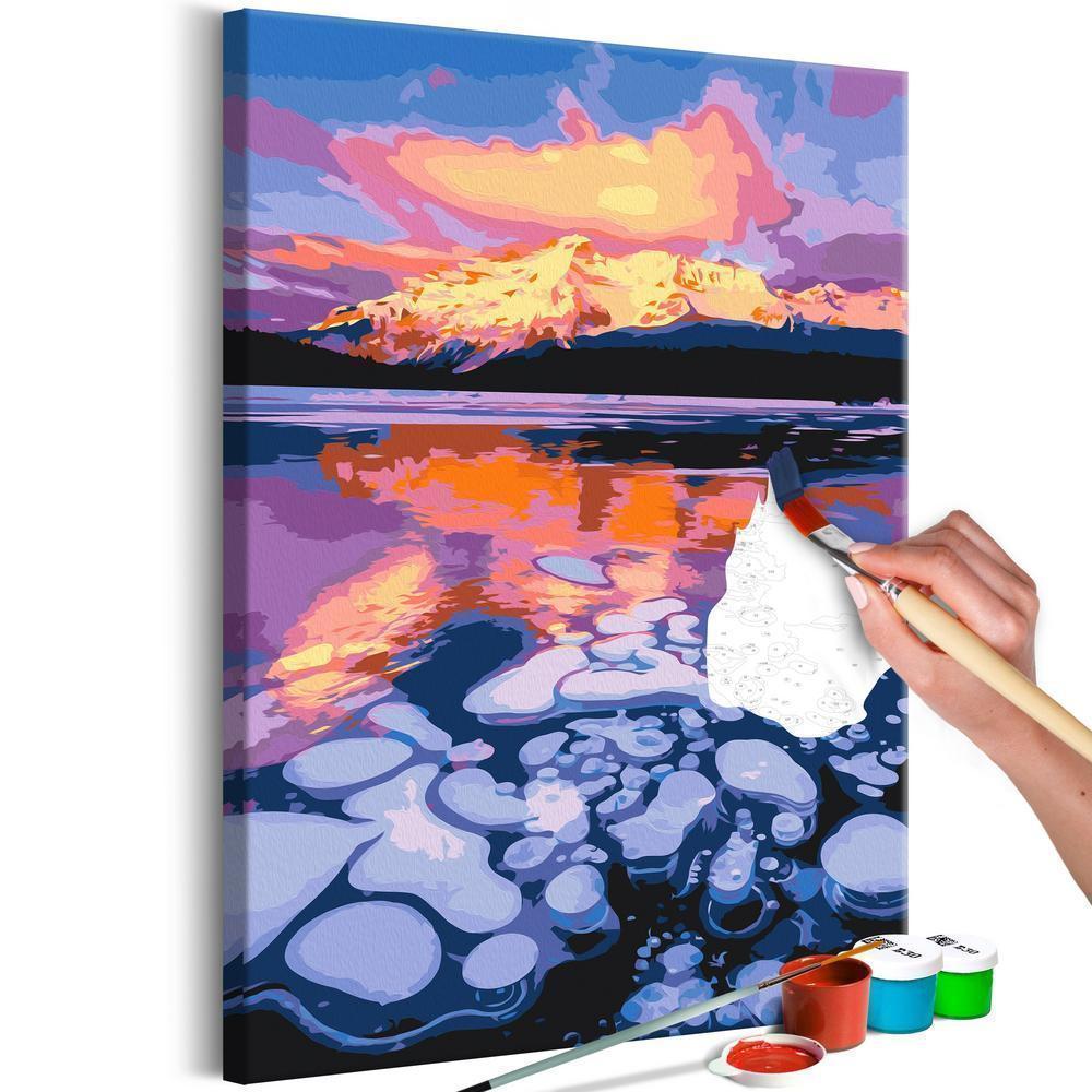 Start learning Painting - Paint By Numbers Kit - Lake Minnewanka - new hobby