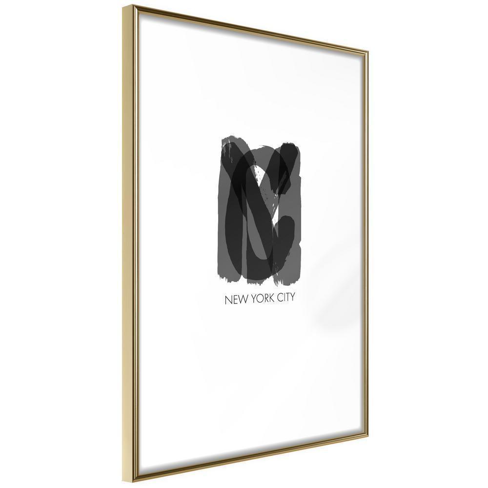 Typography Framed Art Print - NYC-artwork for wall with acrylic glass protection