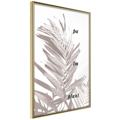 Botanical Wall Art - Beige Palm-artwork for wall with acrylic glass protection