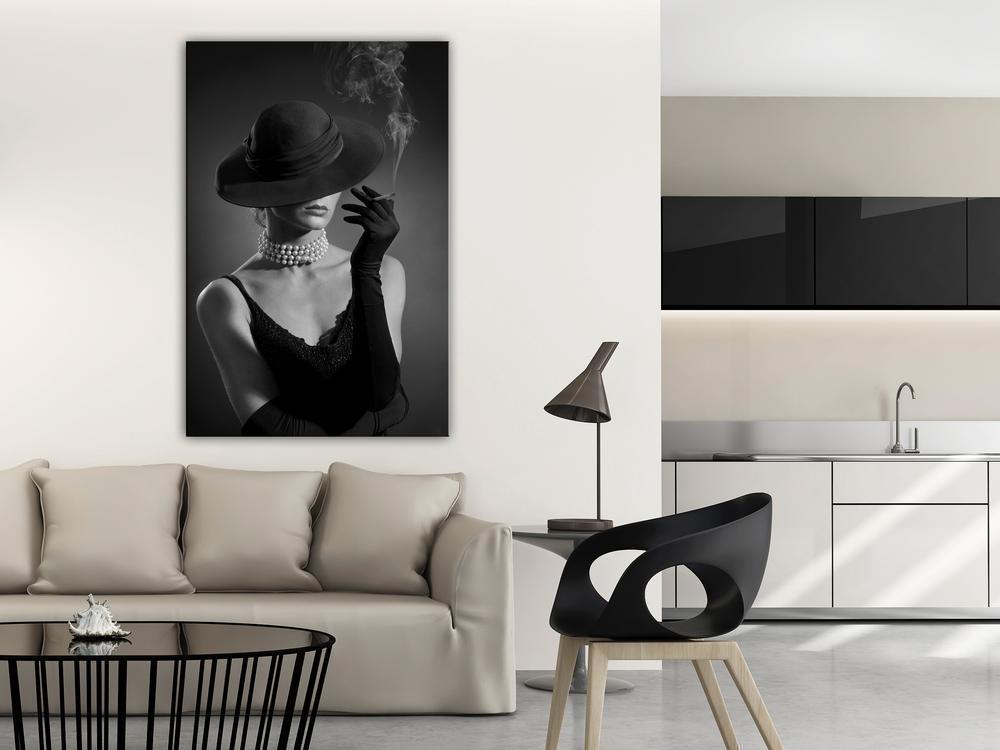 Canvas Print - Black Elegance (1 Part) Vertical-ArtfulPrivacy-Wall Art Collection