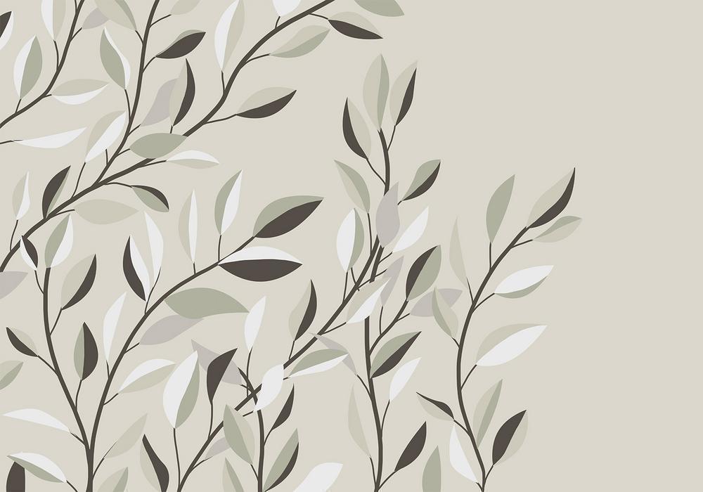 Wall Mural - Climbing Leaves - First Variant-Wall Murals-ArtfulPrivacy