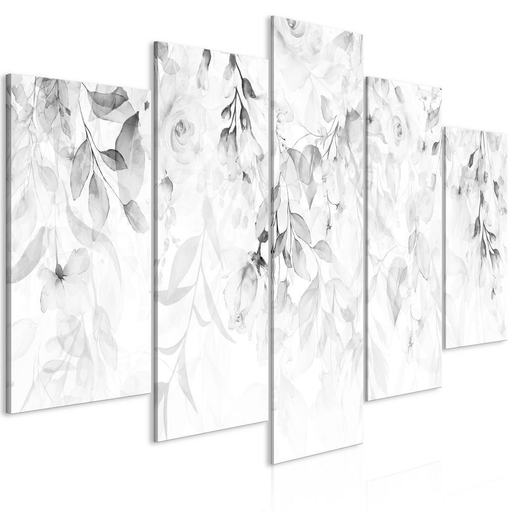 Canvas Print - Waterfall of Roses (5 Parts) Wide - Third Variant-ArtfulPrivacy-Wall Art Collection