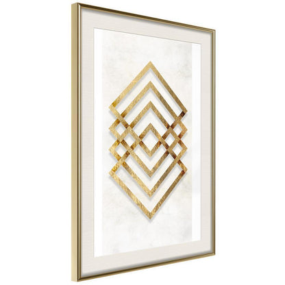 Golden Art Poster - Golden Inlay-artwork for wall with acrylic glass protection