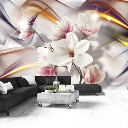 Wall Mural - Artistic Magnolias-Wall Murals-ArtfulPrivacy