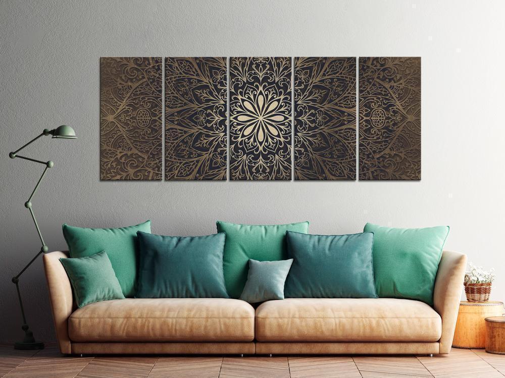 Canvas Print - Brown Mandala-ArtfulPrivacy-Wall Art Collection