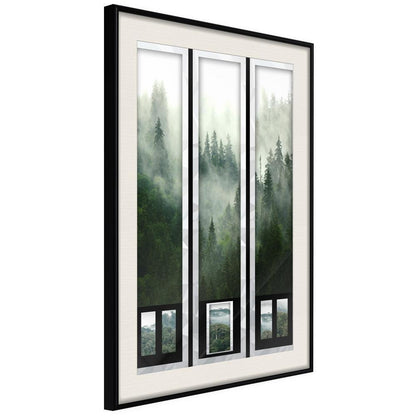 Framed Art - Eternal Forest – Triptych-artwork for wall with acrylic glass protection