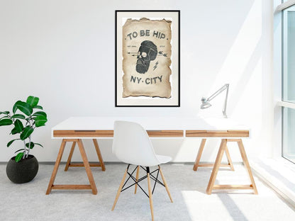 Typography Framed Art Print - Hipster-artwork for wall with acrylic glass protection