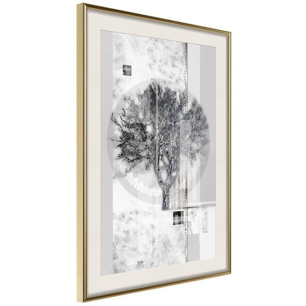 Abstract Poster Frame - Sign of Winter-artwork for wall with acrylic glass protection