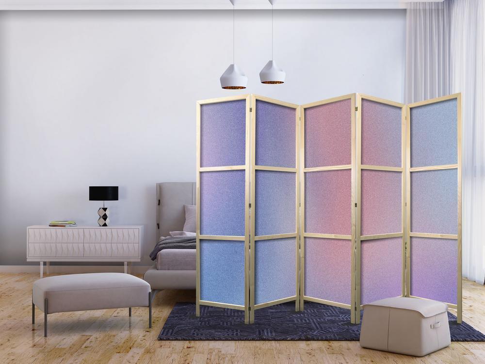 Japanese Room Divider - Rainbow Gradient - Delicate Multicolored Gradient Resembling Mist