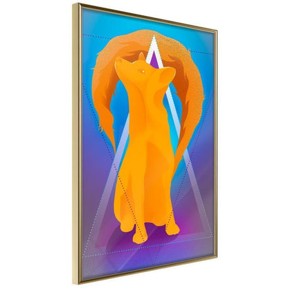 Abstract Poster Frame - Fire Fox-artwork for wall with acrylic glass protection
