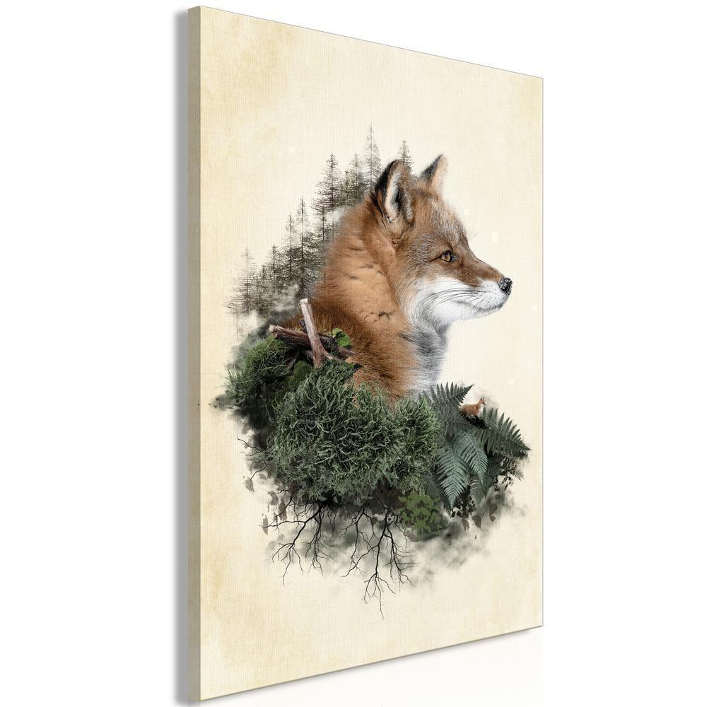 Canvas Print - Mr Fox (1 Part) Vertical-ArtfulPrivacy-Wall Art Collection