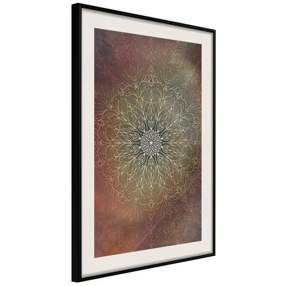 Abstract Poster Frame - Subdued Harmony-artwork for wall with acrylic glass protection