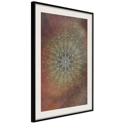 Abstract Poster Frame - Subdued Harmony-artwork for wall with acrylic glass protection