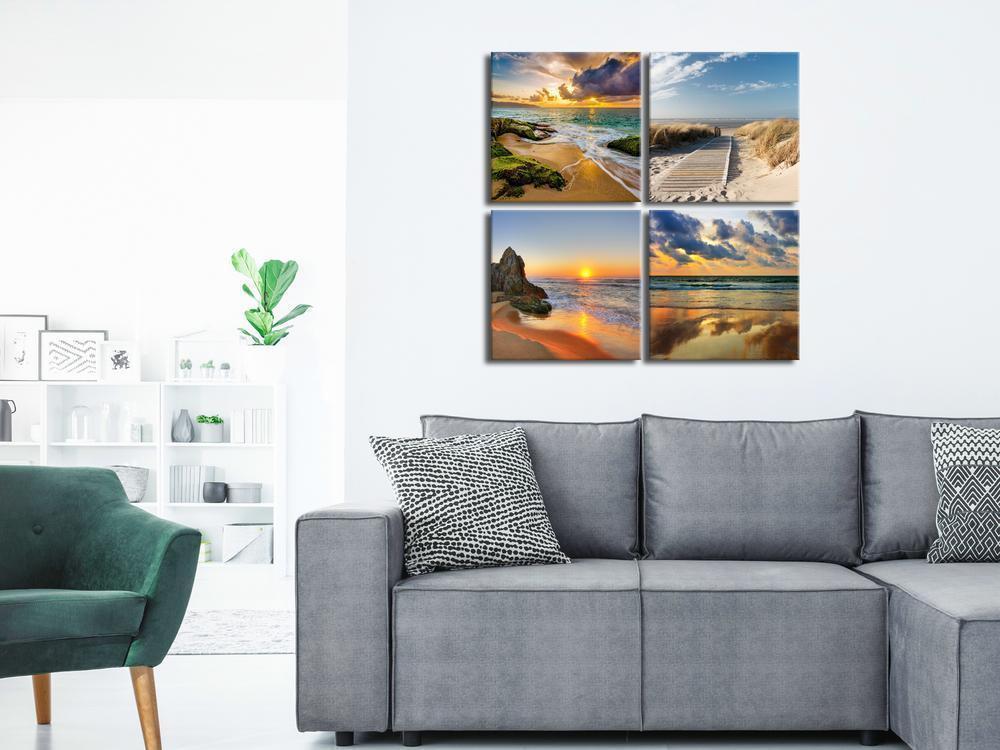 Canvas Print - Calmness of the Sea (4 Parts)-ArtfulPrivacy-Wall Art Collection