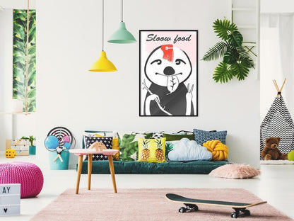 Nursery Room Wall Frame - Sloth's Favourite Food-artwork for wall with acrylic glass protection