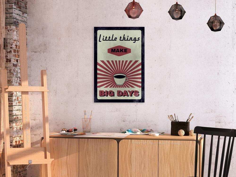 Canvas Print - Little Things Big Days (1 Part) Vertical-ArtfulPrivacy-Wall Art Collection