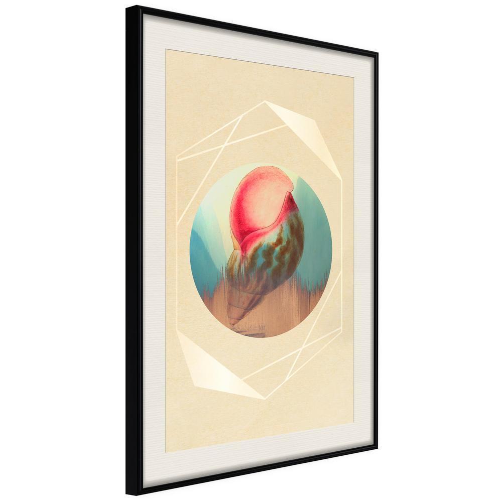 Abstract Poster Frame - Sound of the Sea-artwork for wall with acrylic glass protection