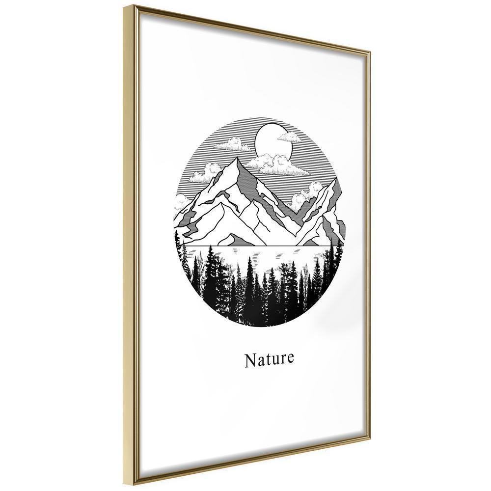 Black and white Wall Frame - Wonders of Nature-artwork for wall with acrylic glass protection