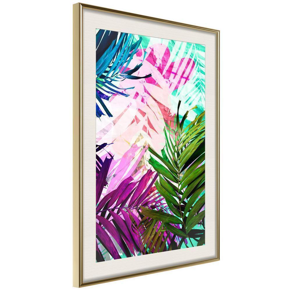 Botanical Wall Art - Vibrant Jungle-artwork for wall with acrylic glass protection