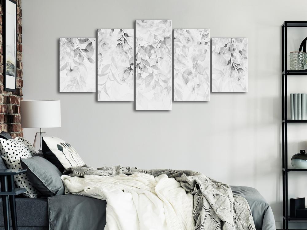 Canvas Print - Waterfall of Roses (5 Parts) Wide - Third Variant-ArtfulPrivacy-Wall Art Collection