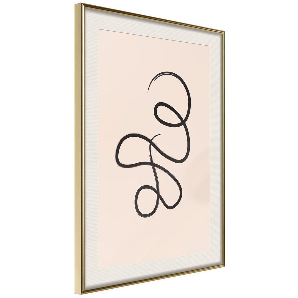 Abstract Poster Frame - Winding Road-artwork for wall with acrylic glass protection