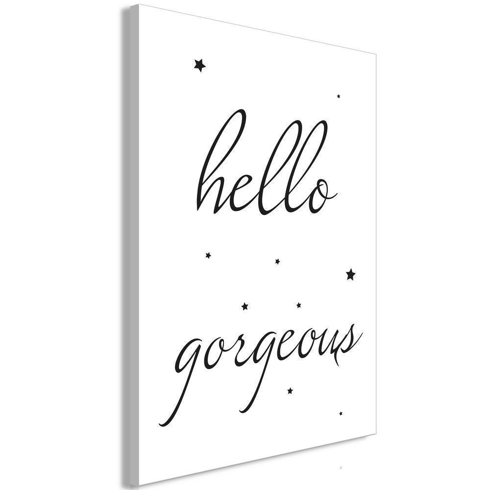 Canvas Print - Hello Gorgeous (1 Part) Vertical-ArtfulPrivacy-Wall Art Collection